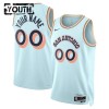 Barn San Antonio Spurs Tröja Skräddarsydda Nike 2024-25 City Edition Blå Swingman